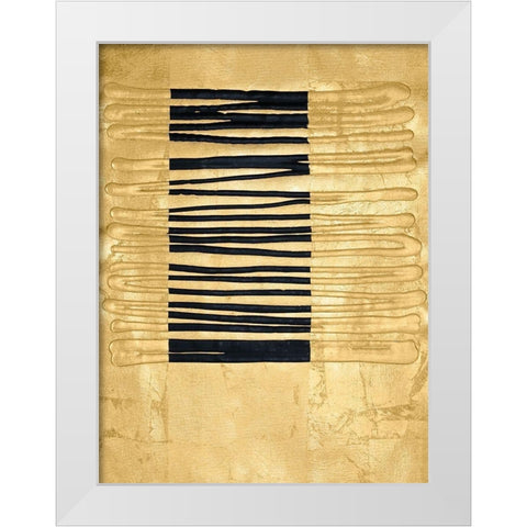 Gilded Amulet IV White Modern Wood Framed Art Print by Stramel, Renee W.