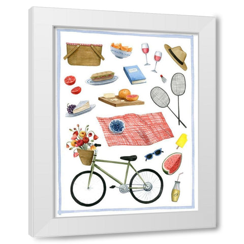 Park Picnic I White Modern Wood Framed Art Print by Popp, Grace