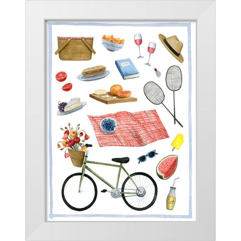 Park Picnic I White Modern Wood Framed Art Print by Popp, Grace