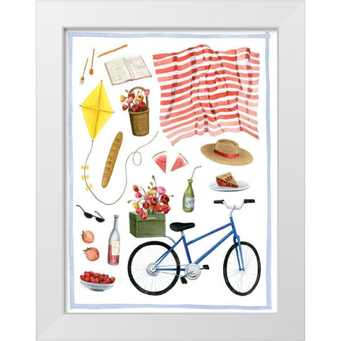 Park Picnic II White Modern Wood Framed Art Print by Popp, Grace