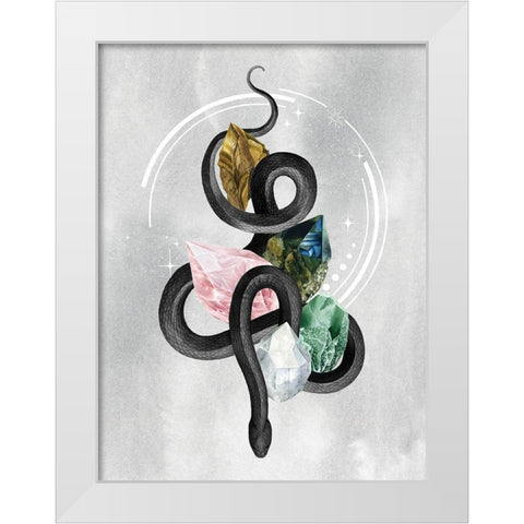 Crystalline Serpent I White Modern Wood Framed Art Print by Popp, Grace