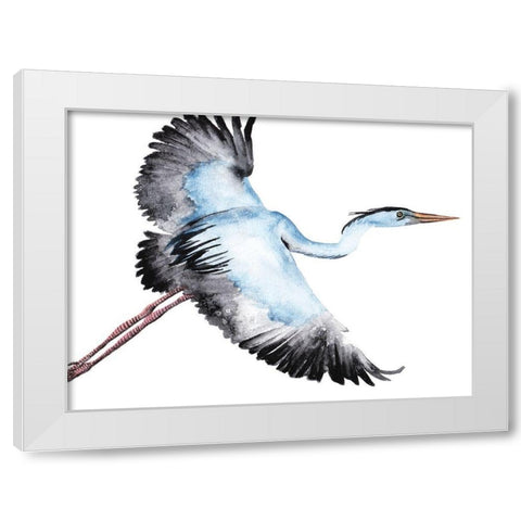 From the Sky I White Modern Wood Framed Art Print by Wang, Melissa