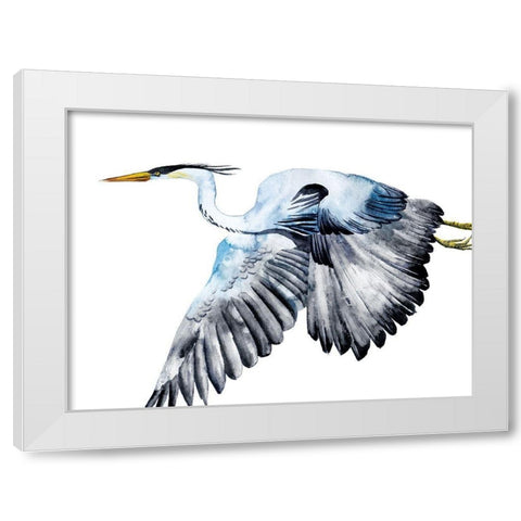 From the Sky II White Modern Wood Framed Art Print by Wang, Melissa