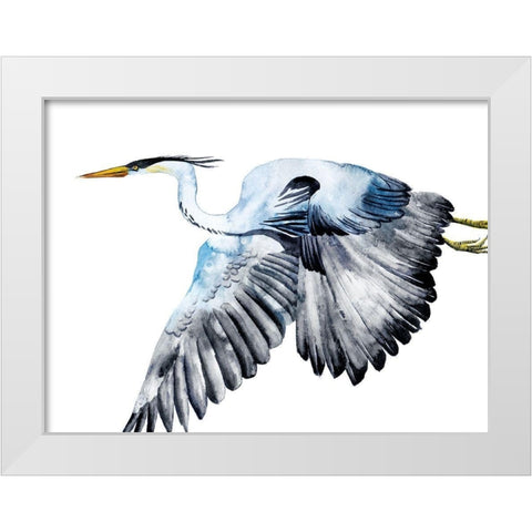 From the Sky II White Modern Wood Framed Art Print by Wang, Melissa