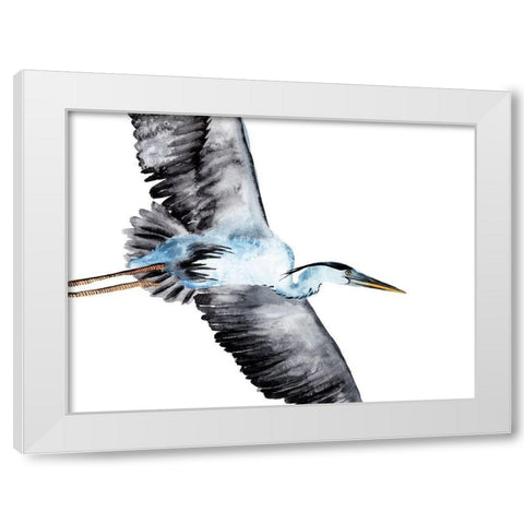 From the Sky III White Modern Wood Framed Art Print by Wang, Melissa