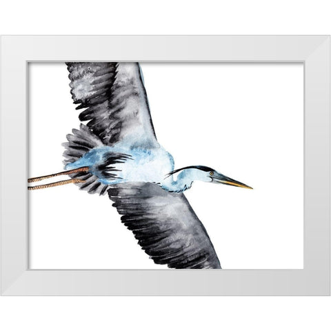 From the Sky III White Modern Wood Framed Art Print by Wang, Melissa