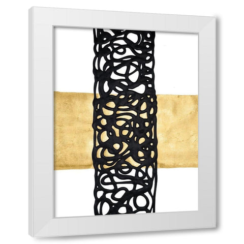 Gold Combo II White Modern Wood Framed Art Print by Stramel, Renee W.