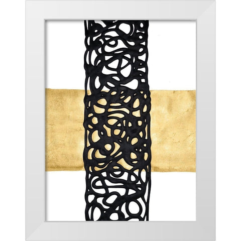 Gold Combo II White Modern Wood Framed Art Print by Stramel, Renee W.
