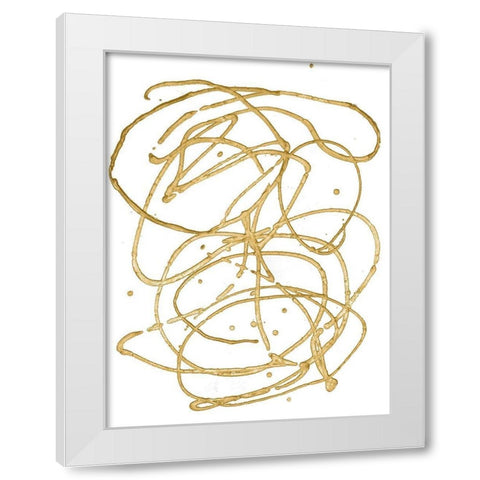 Gold Combo V White Modern Wood Framed Art Print by Stramel, Renee W.