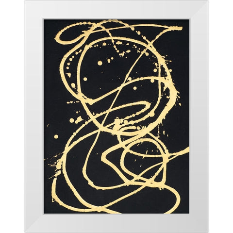 Gold Combo VI White Modern Wood Framed Art Print by Stramel, Renee W.