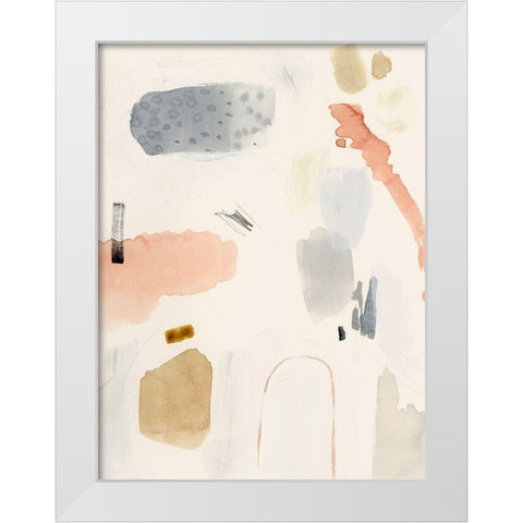 Poco I White Modern Wood Framed Art Print by Barnes, Victoria