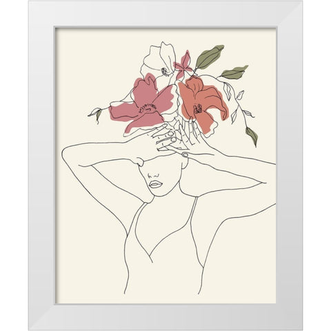 Blooming I White Modern Wood Framed Art Print by Wang, Melissa