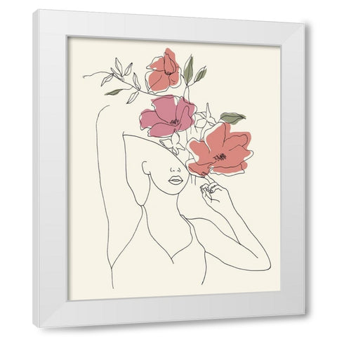 Blooming II White Modern Wood Framed Art Print by Wang, Melissa