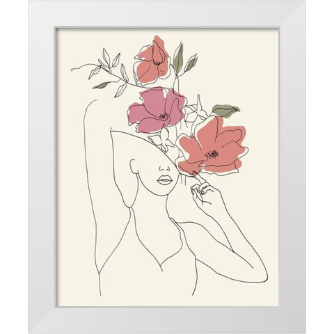 Blooming II White Modern Wood Framed Art Print by Wang, Melissa