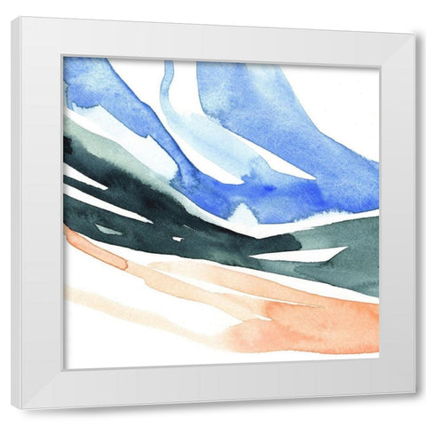 Watercolor Ribbon II White Modern Wood Framed Art Print by Caroline, Emma