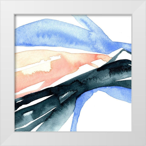 Watercolor Ribbon III White Modern Wood Framed Art Print by Caroline, Emma