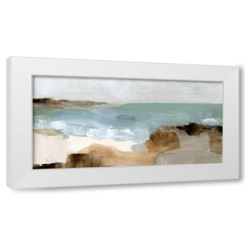 Ocean Sigh III White Modern Wood Framed Art Print by Barnes, Victoria