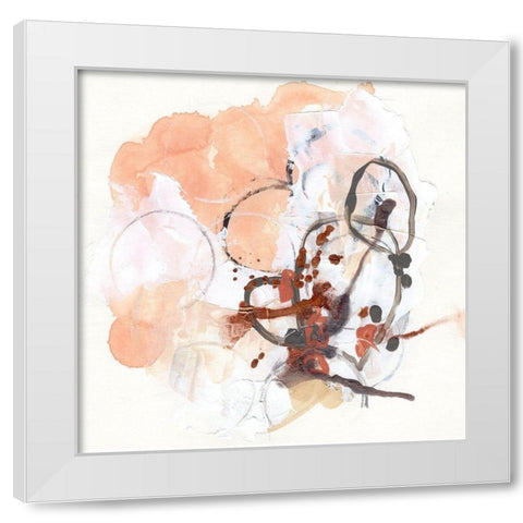 Rosewood I White Modern Wood Framed Art Print by Vess, June Erica