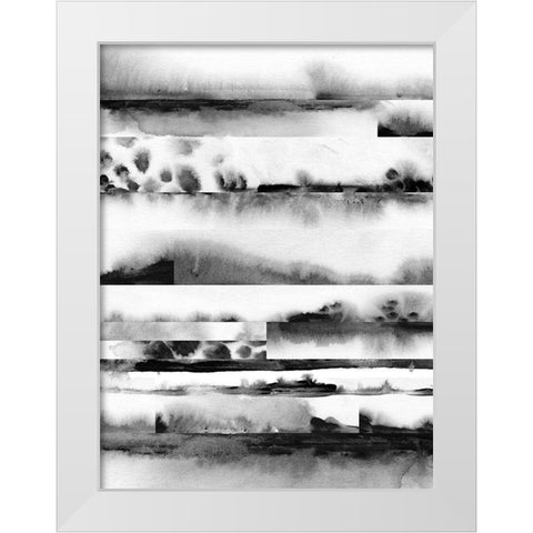 Litmus Layers I White Modern Wood Framed Art Print by Vess, June Erica