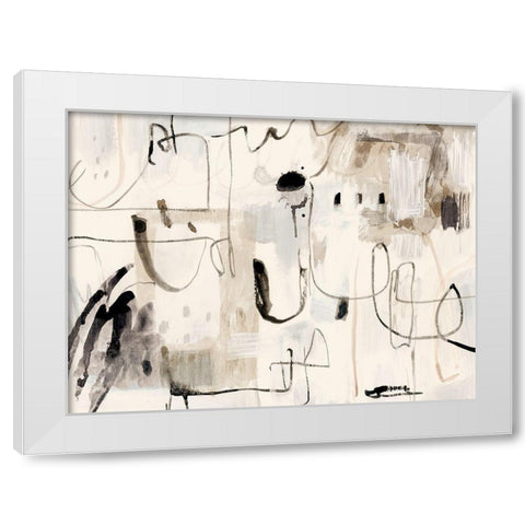 Net Neutral I White Modern Wood Framed Art Print by Barnes, Victoria