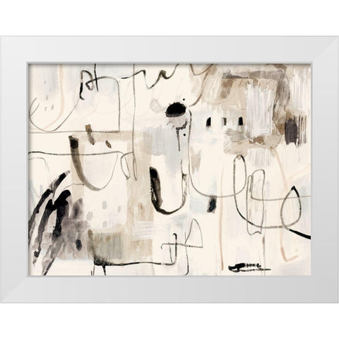 Net Neutral I White Modern Wood Framed Art Print by Barnes, Victoria