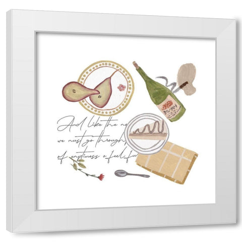 Autumn Baking Diary II White Modern Wood Framed Art Print by Wang, Melissa