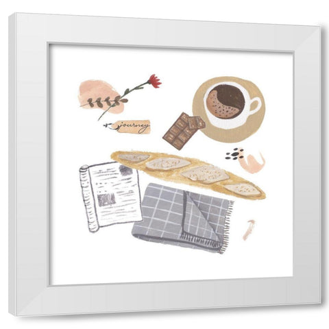 Autumn Baking Diary III White Modern Wood Framed Art Print by Wang, Melissa