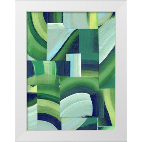 Oceanic Patchwork I White Modern Wood Framed Art Print by Popp, Grace