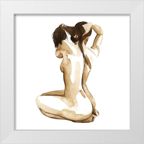 With Herself I White Modern Wood Framed Art Print by Popp, Grace