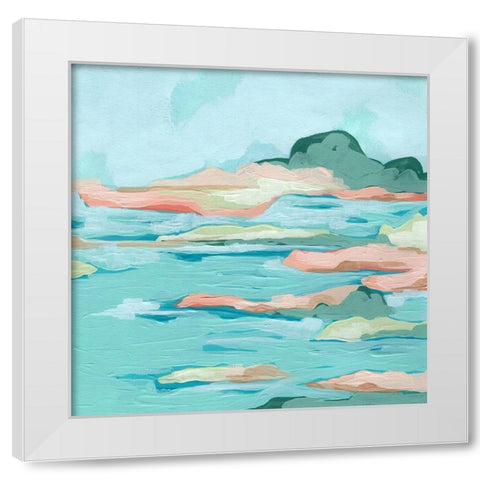 Seafoam Coast II White Modern Wood Framed Art Print by Vess, June Erica