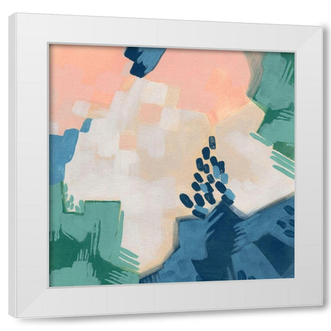Pixel Data II White Modern Wood Framed Art Print by Vess, June Erica