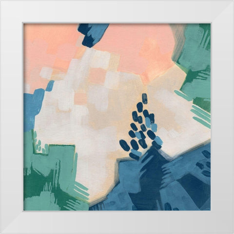 Pixel Data II White Modern Wood Framed Art Print by Vess, June Erica