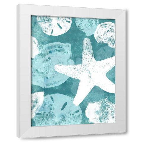 Seabed Silhouettes II White Modern Wood Framed Art Print by Vess, June Erica