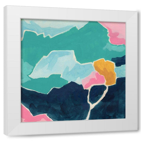 Candyscape I White Modern Wood Framed Art Print by Vess, June Erica