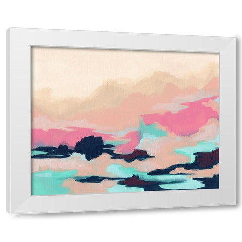 Calypso Coast II White Modern Wood Framed Art Print by Vess, June Erica