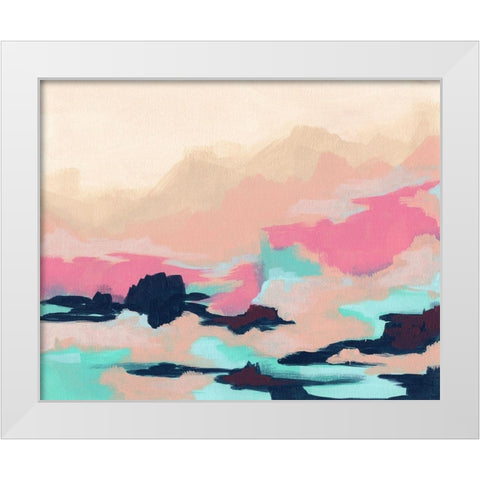 Calypso Coast II White Modern Wood Framed Art Print by Vess, June Erica