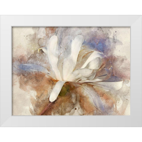 Playful Petals III White Modern Wood Framed Art Print by Robertson, Leda