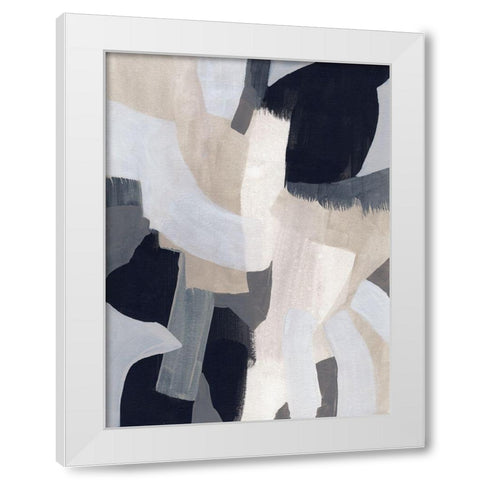 Neutral Veil I White Modern Wood Framed Art Print by Vess, June Erica