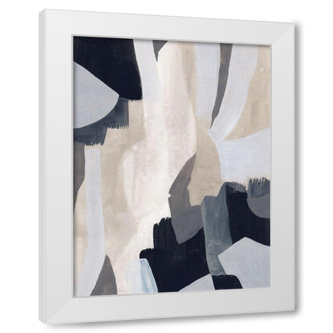 Neutral Veil II White Modern Wood Framed Art Print by Vess, June Erica