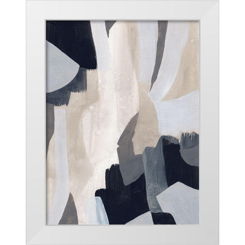 Neutral Veil II White Modern Wood Framed Art Print by Vess, June Erica