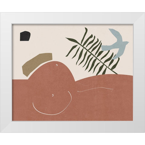 Other Land III White Modern Wood Framed Art Print by Wang, Melissa