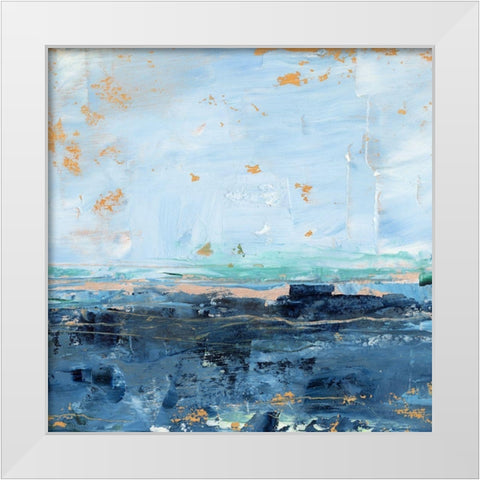Serene Seascape I White Modern Wood Framed Art Print by Harper, Ethan