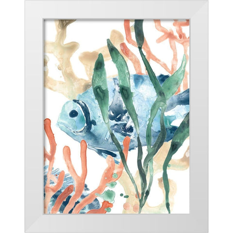 In the Kelp II White Modern Wood Framed Art Print by Vess, June Erica
