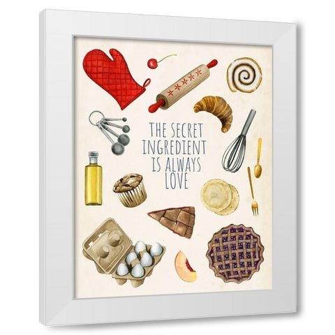 Secret Ingredient I White Modern Wood Framed Art Print by Popp, Grace