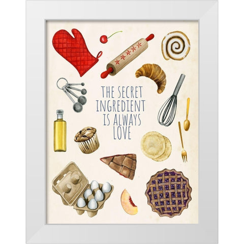 Secret Ingredient I White Modern Wood Framed Art Print by Popp, Grace