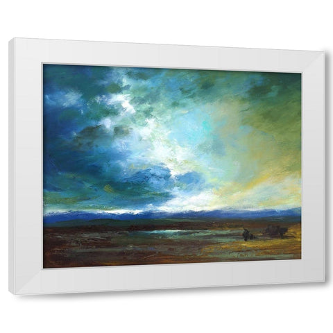 Pacific Skyscape White Modern Wood Framed Art Print by Finch, Sheila