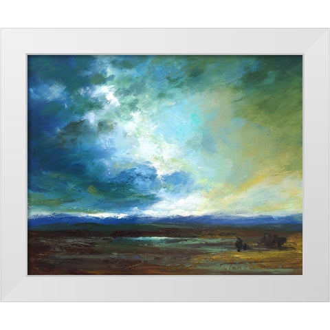 Pacific Skyscape White Modern Wood Framed Art Print by Finch, Sheila