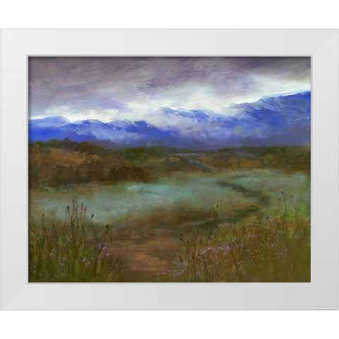 Crystal Springs Path at Dusk White Modern Wood Framed Art Print by Finch, Sheila