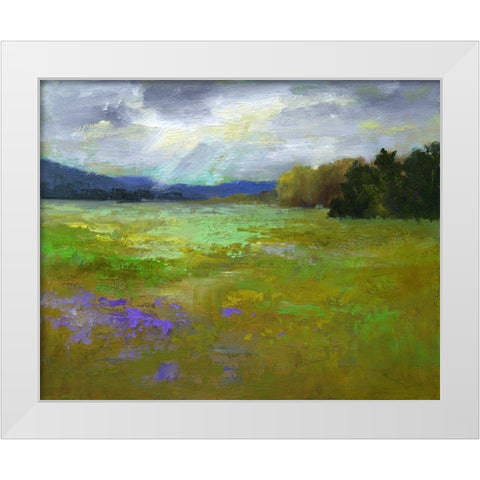 Springtime White Modern Wood Framed Art Print by Finch, Sheila