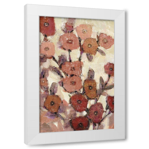 Floral Patterns II White Modern Wood Framed Art Print by OToole, Tim